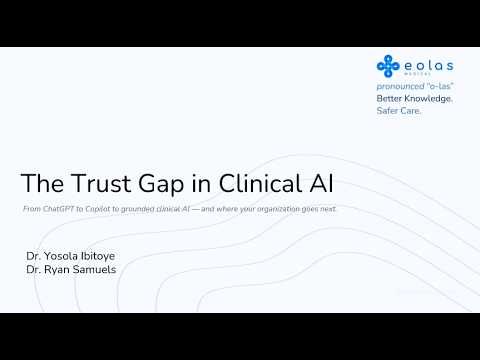 Dr Yosola Ibitoye and Dr Ryan Samuels discussing clinical AI